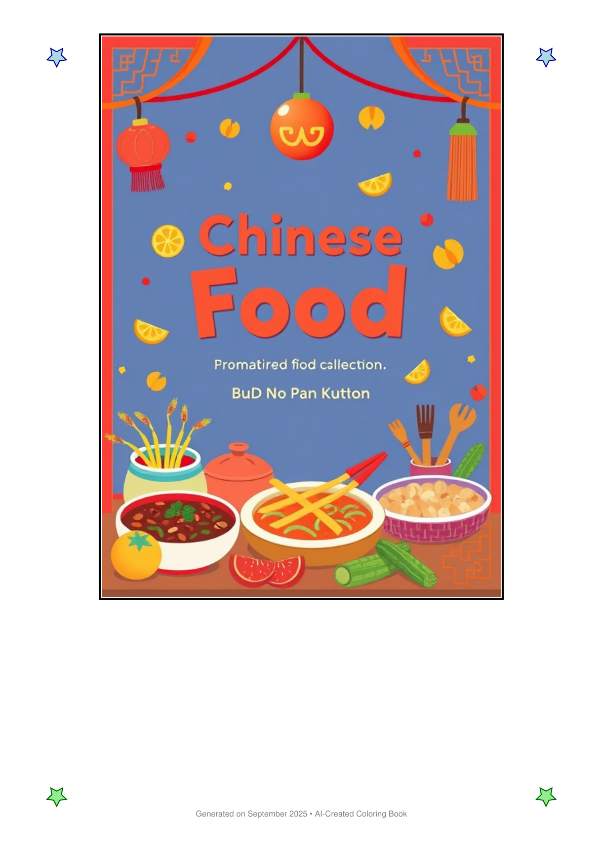 Chinese Food Coloring Book 26E90AA6 (12 Coloring Pages)