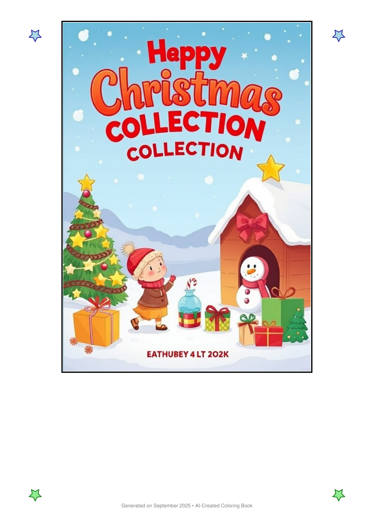Christmas Coloring Book FAF3783A (12 Coloring Pages)