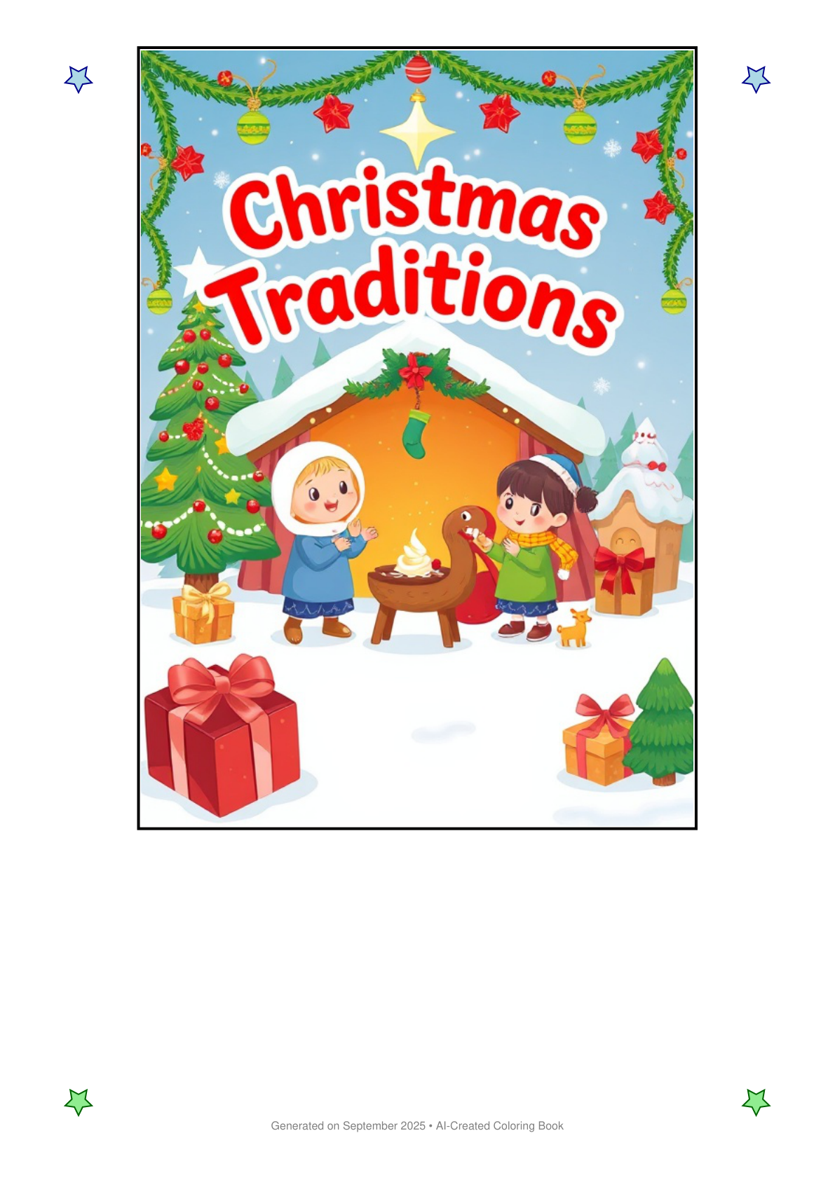 Christmas Traditions Coloring Book 154A9236 (12 Coloring Pages)