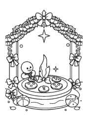 Christmas Traditions Coloring Book 154A9236 (12 Coloring Pages)