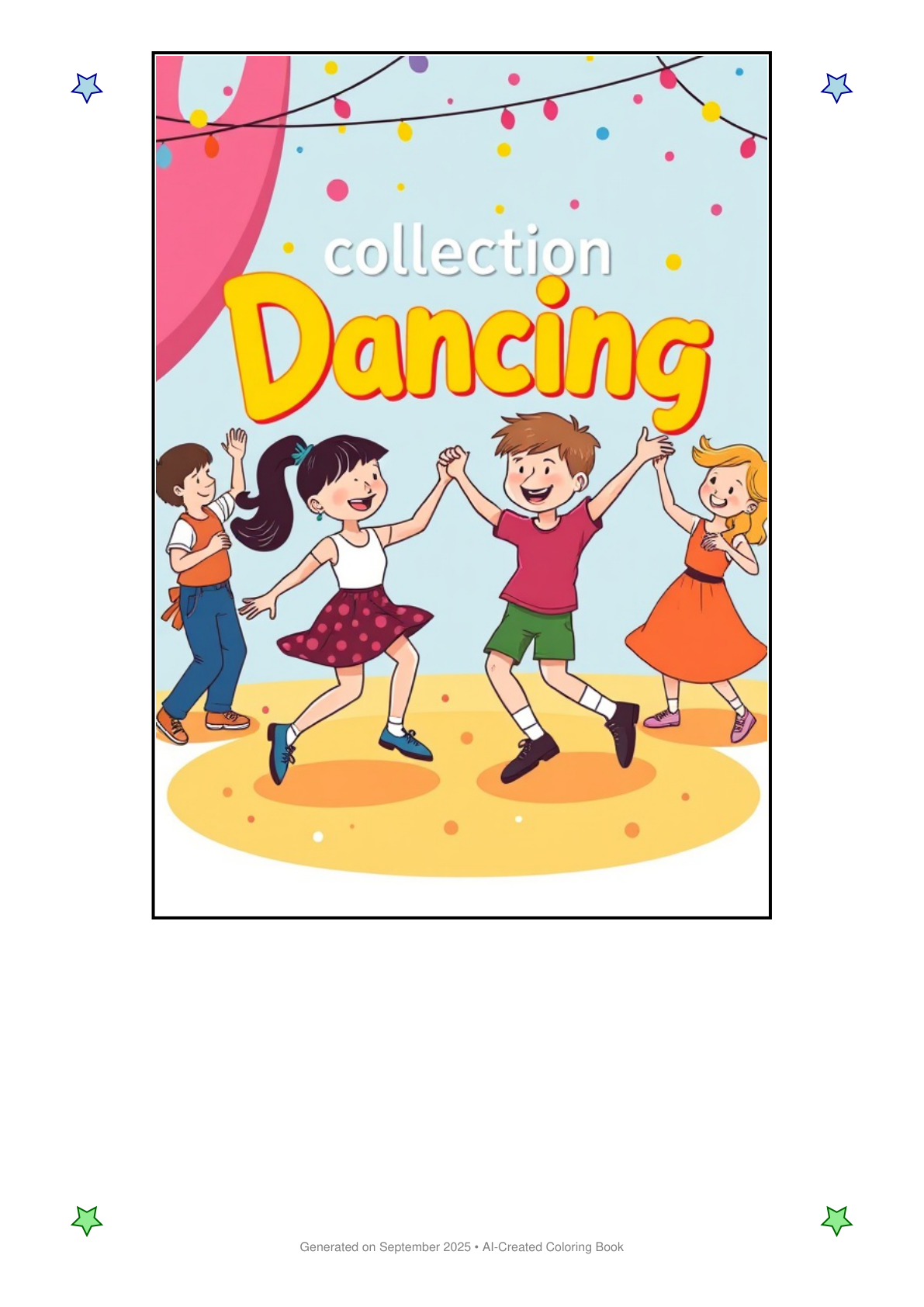 Dancing Coloring Book 76FDD013 (12 Coloring Pages)