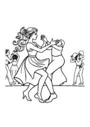 Dancing Coloring Book 76FDD013 (12 Coloring Pages)