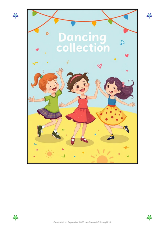 Dancing Coloring Book C12953AB (12 Coloring Pages)
