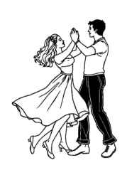 Dancing Coloring Book C12953AB (12 Coloring Pages)