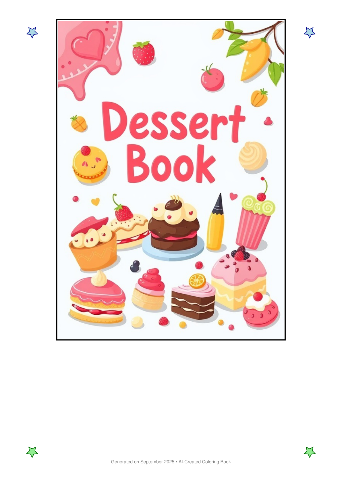 Desserts Coloring Book 0D4D869C (12 Coloring Pages)