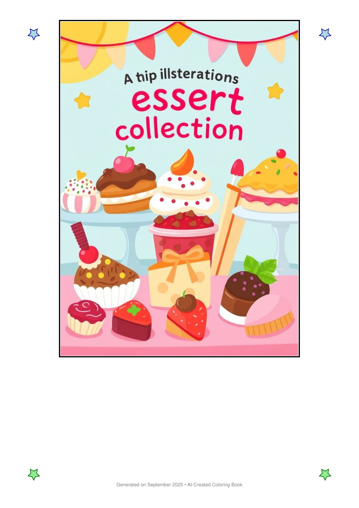 Desserts Coloring Book 4CD099DE (12 Coloring Pages)