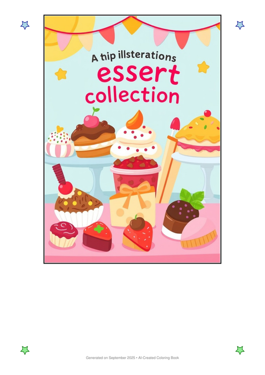 Desserts Coloring Book 4CD099DE (12 Coloring Pages)