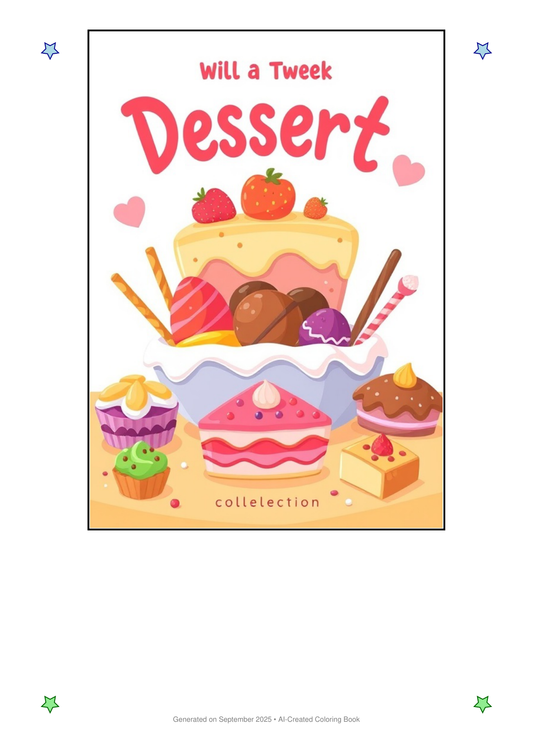 Desserts Coloring Book 6D082E15 (12 Coloring Pages)