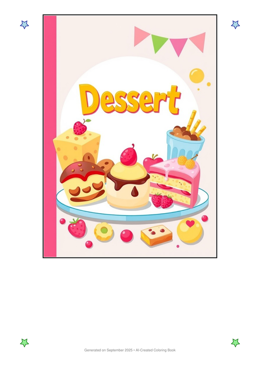 Desserts Coloring Book 6D082E15 (12 Coloring Pages)