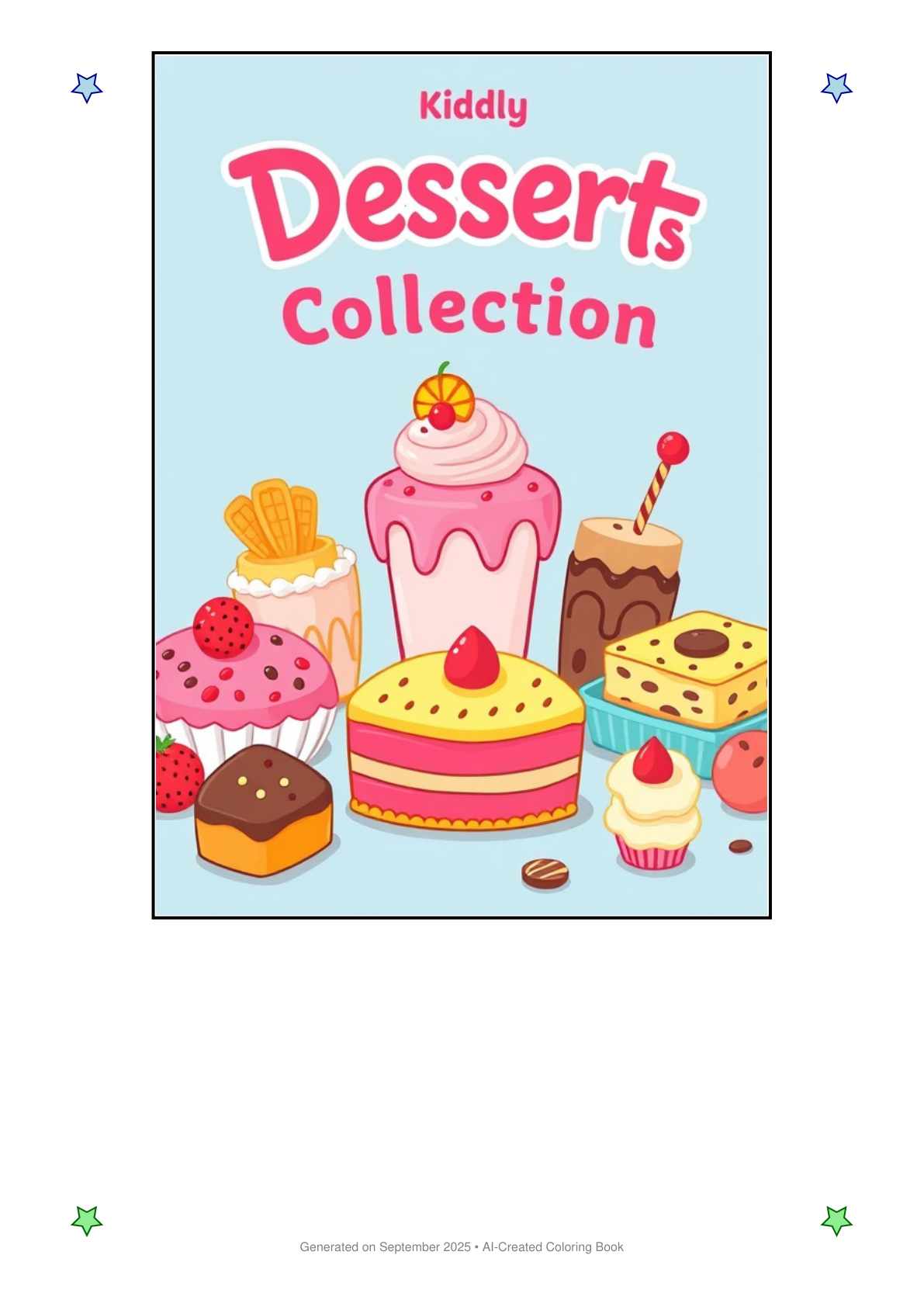 Desserts Coloring Book 9EC49902 (12 Coloring Pages)