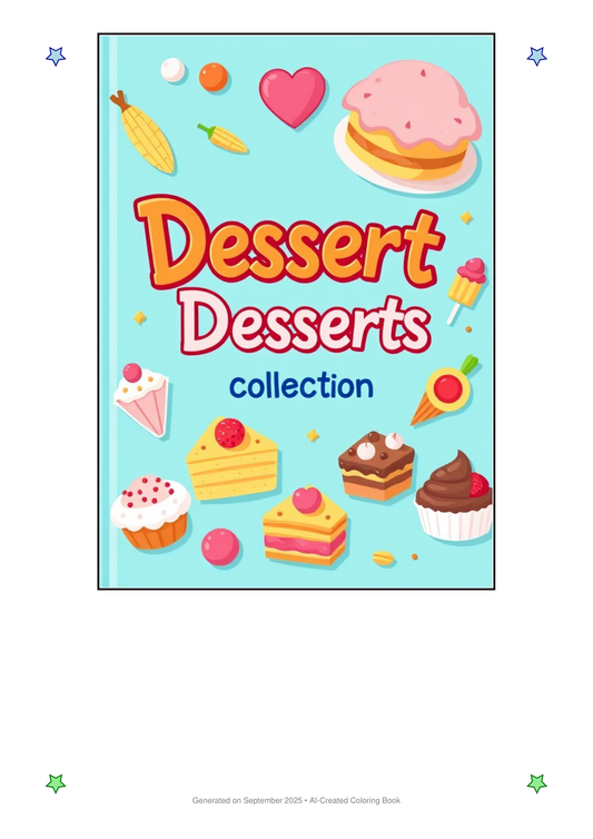 Desserts Coloring Book DE757398 (12 Coloring Pages)