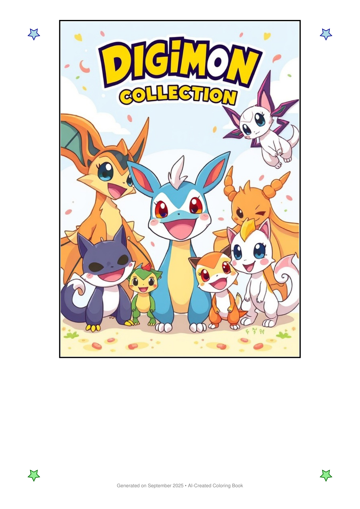 Digimon Coloring Book 3BABC66F (12 Coloring Pages)