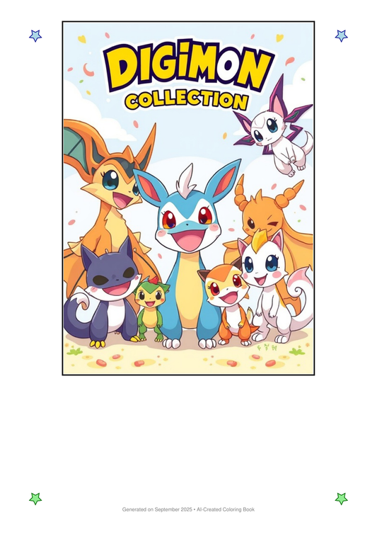 Digimon Coloring Book 3BABC66F (12 Coloring Pages)