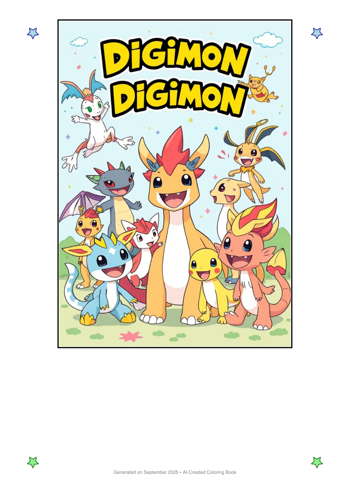 Digimon Coloring Book D7EEA965 (12 Coloring Pages)