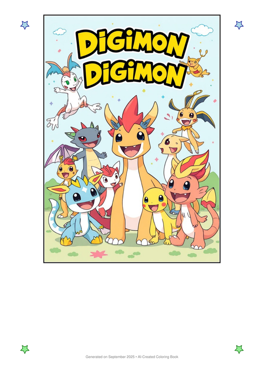 Digimon Coloring Book D7EEA965 (12 Coloring Pages)