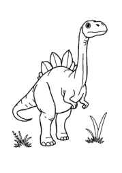 Dinosaurs Coloring Book BBE529C3 (12 Coloring Pages)