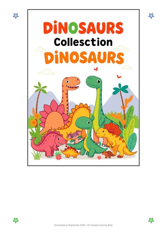 Dinosaurs Coloring Book C48DEB5C (12 Coloring Pages)