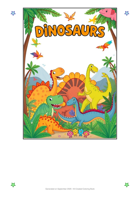 Dinosaurs Coloring Book C48DEB5C (12 Coloring Pages)