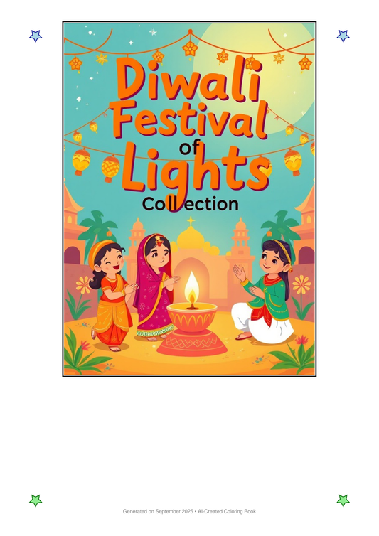 Diwali Festival of Lights Coloring Book A4DAD2EB (12 Coloring Pages)
