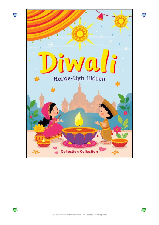 Diwali Festival of Lights Coloring Book 2340FE6C (12 Coloring Pages)