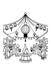 Diwali Festival of Lights Coloring Book 2340FE6C (12 Coloring Pages)