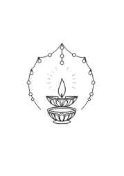 Diwali Festival of Lights Coloring Book 2340FE6C (12 Coloring Pages)