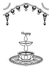 Diwali Festival of Lights Coloring Book 2340FE6C (12 Coloring Pages)