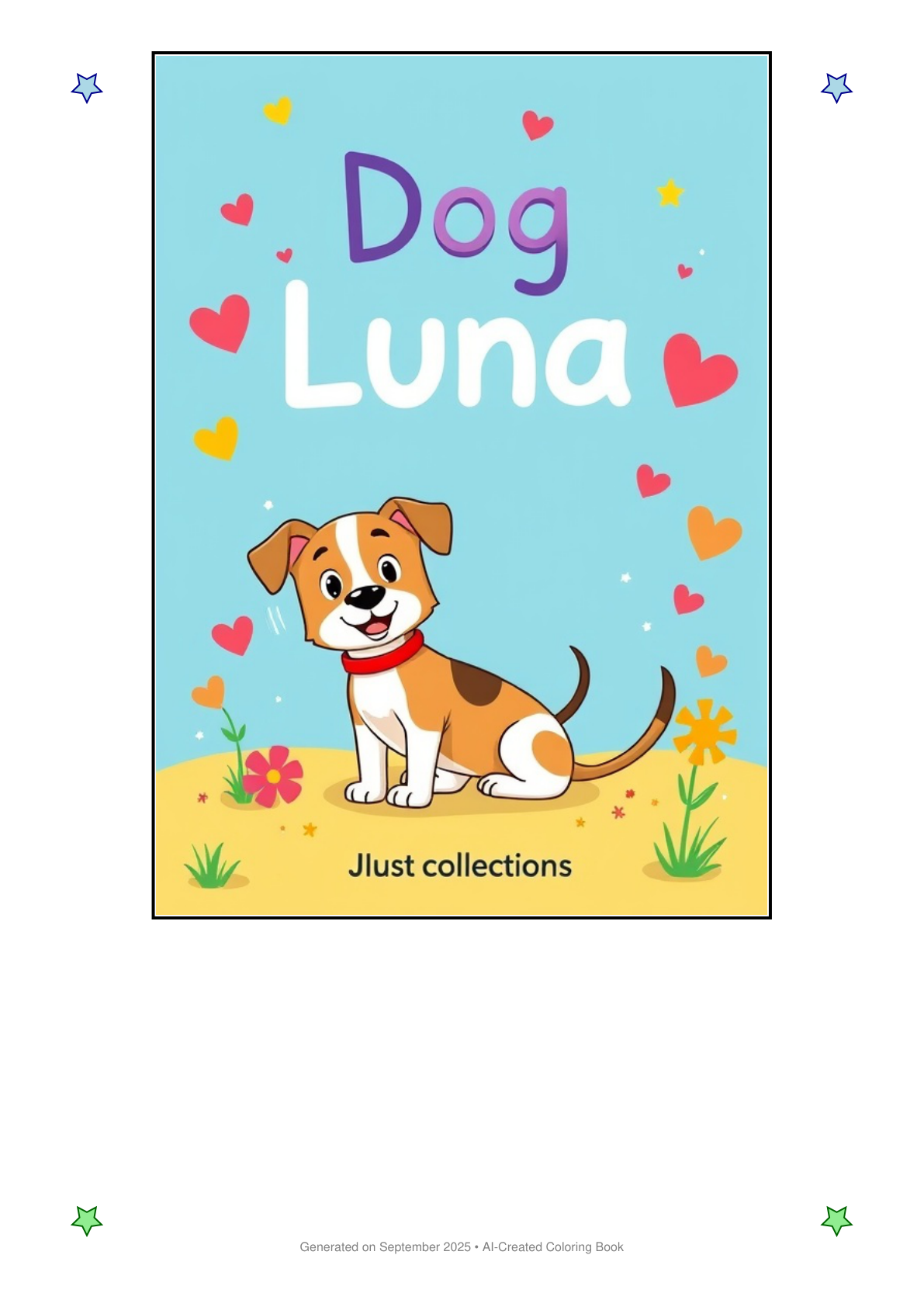 Dog Luna Coloring Book C1C8C345 (12 Coloring Pages)