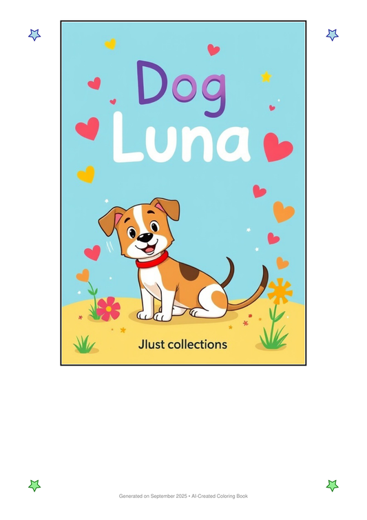 Dog Luna Coloring Book C1C8C345 (12 Coloring Pages)