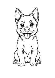 Dog Pia Coloring Book EA6568E2 (12 Coloring Pages)
