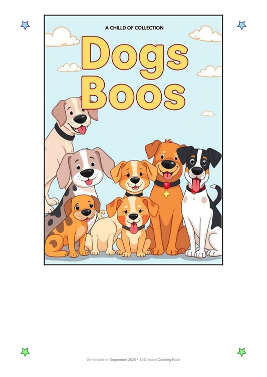 Dogs Coloring Book 2F3044B4 (12 Coloring Pages)