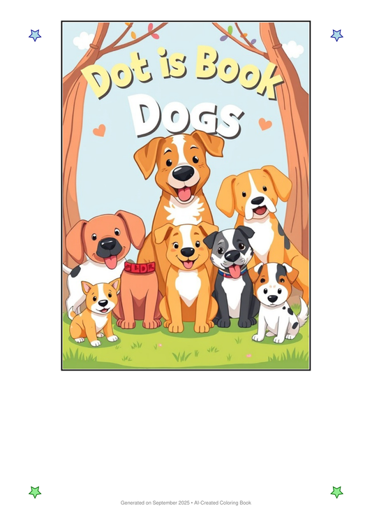 Dogs Coloring Book D8750A77 (12 Coloring Pages)
