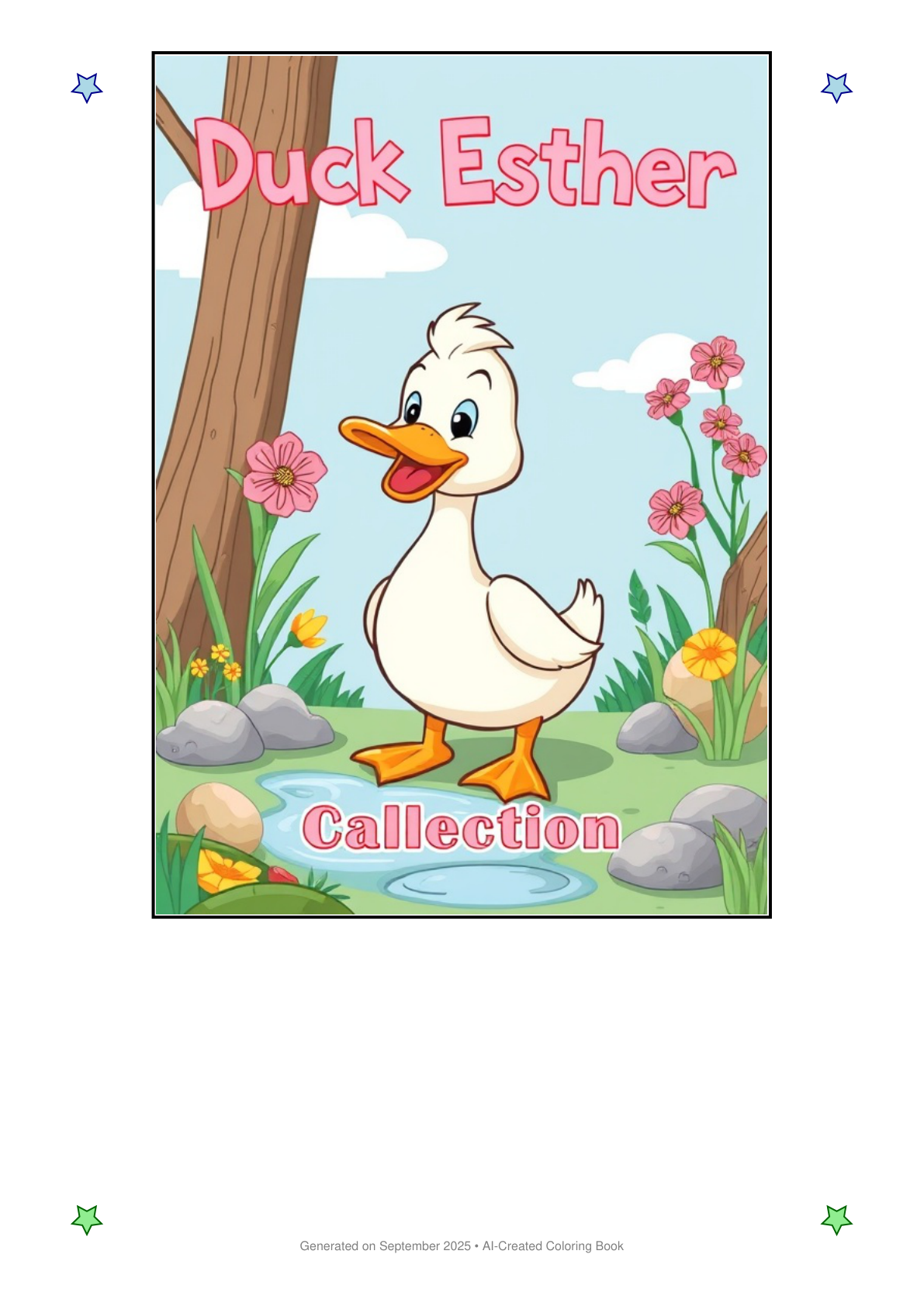 Duck Esther Coloring Book 08279196 (12 Coloring Pages)