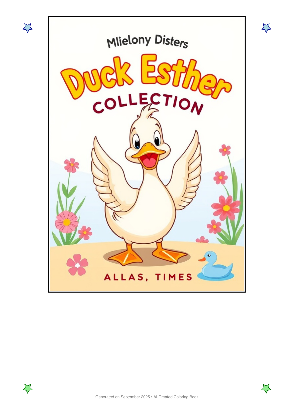 Duck Esther Coloring Book B20A3105 (12 Coloring Pages)