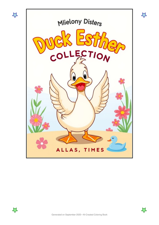 Duck Esther Coloring Book B20A3105 (12 Coloring Pages)