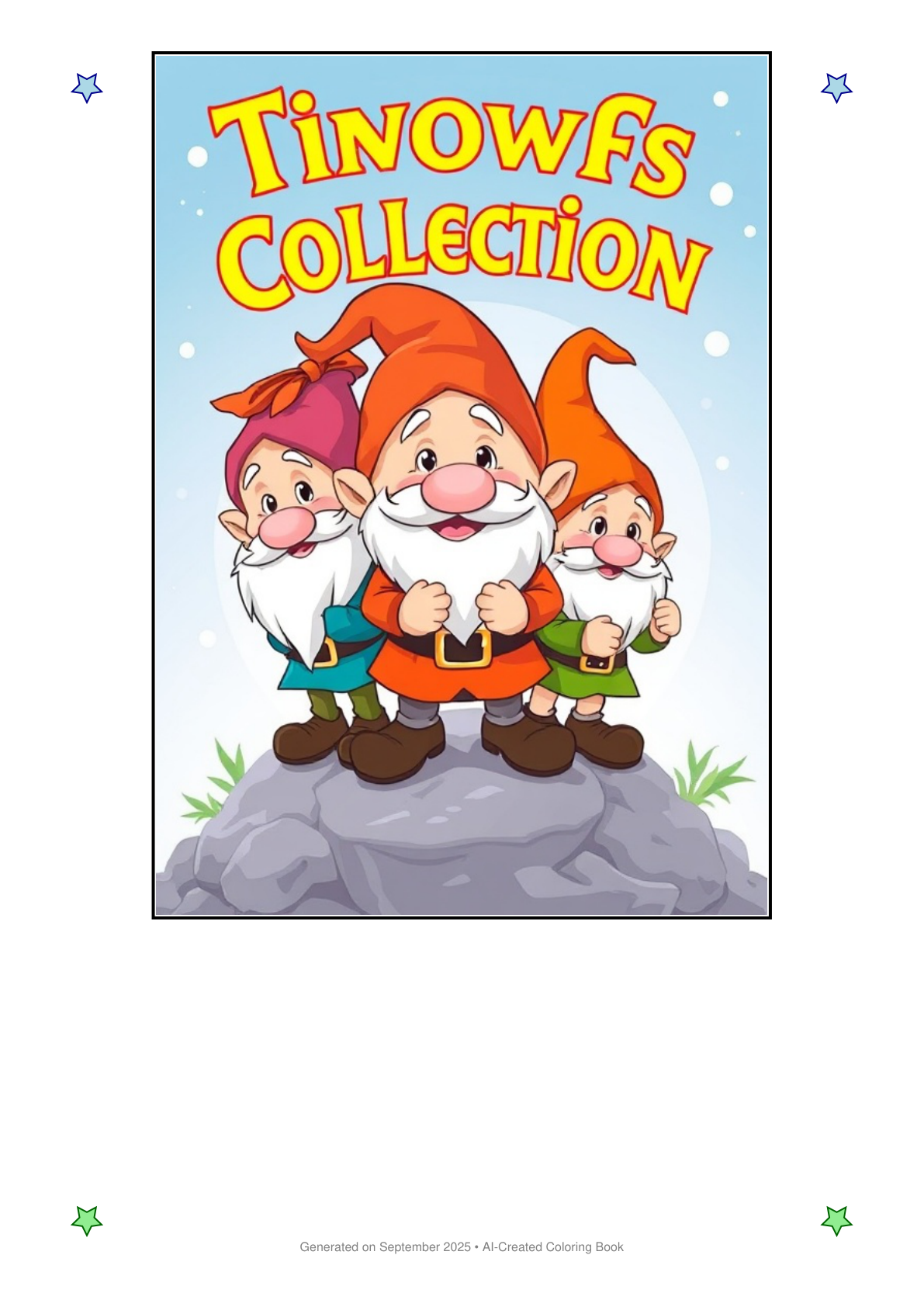 Dwarfs Coloring Book 094E4343 (12 Coloring Pages)