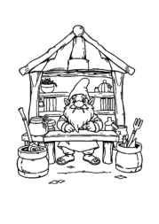 Dwarfs Coloring Book 094E4343 (12 Coloring Pages)