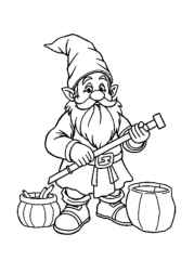 Dwarfs Coloring Book 094E4343 (12 Coloring Pages)
