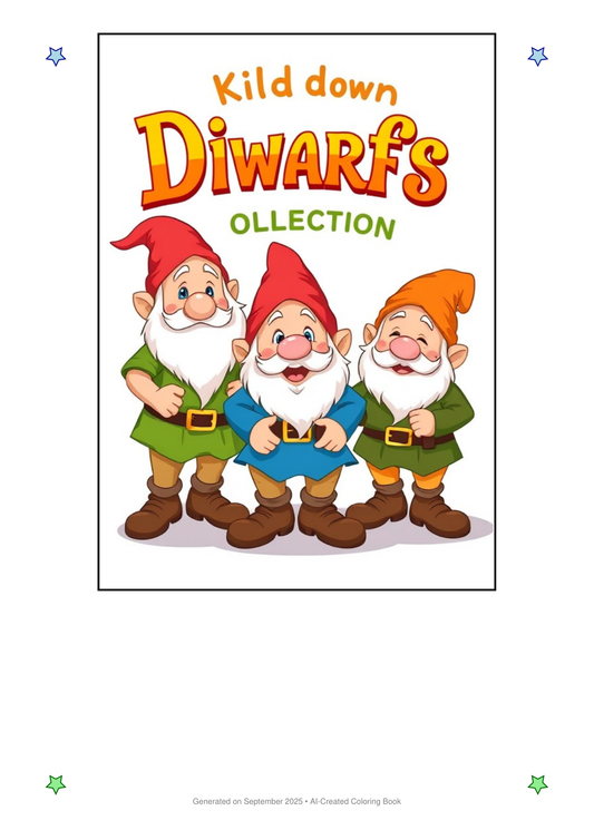 Dwarfs Coloring Book 8F6A95FB (12 Coloring Pages)