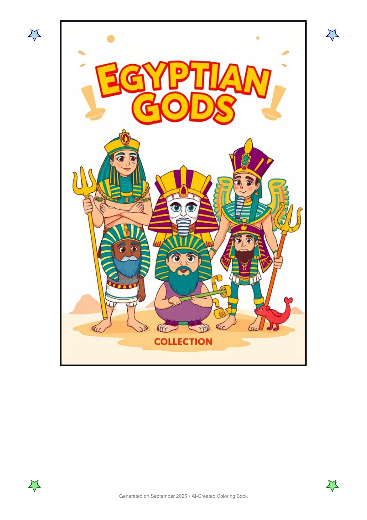 Egyptian Gods Coloring Book D3DDDF8B (12 Coloring Pages)