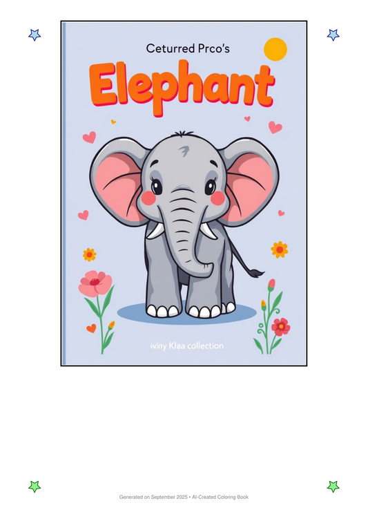 Elephant Klea Coloring Book 121D64EB (12 Coloring Pages)