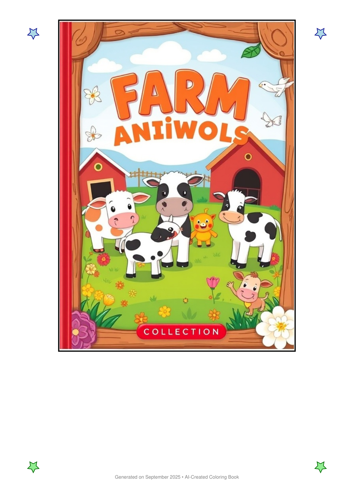 Farm Animals Coloring Book 2CB44C2F (12 Coloring Pages)