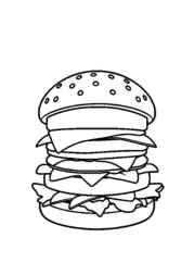 Fast Food Coloring Book 90C87576 (12 Coloring Pages)