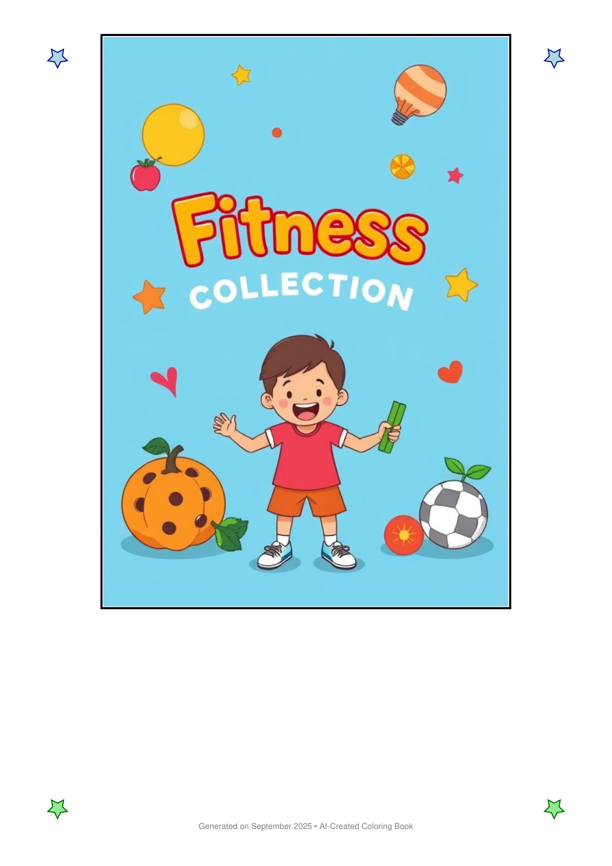 Fitness Coloring Book 57E14240 (12 Coloring Pages)