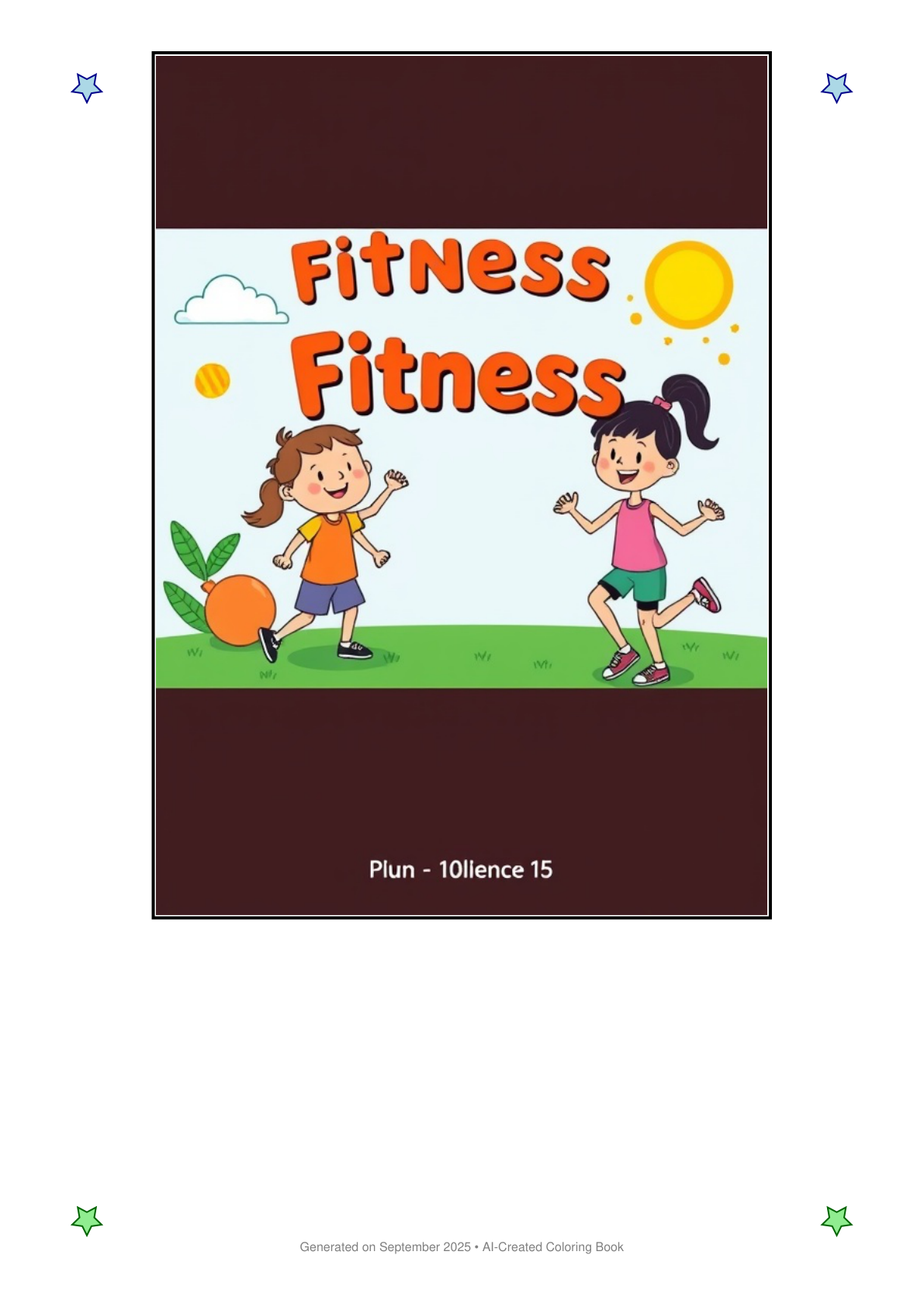 Fitness Coloring Book DD5EE959 (12 Coloring Pages)