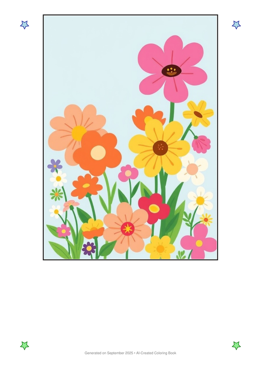 Flowers Coloring Book 3D7387C2 (12 Coloring Pages)