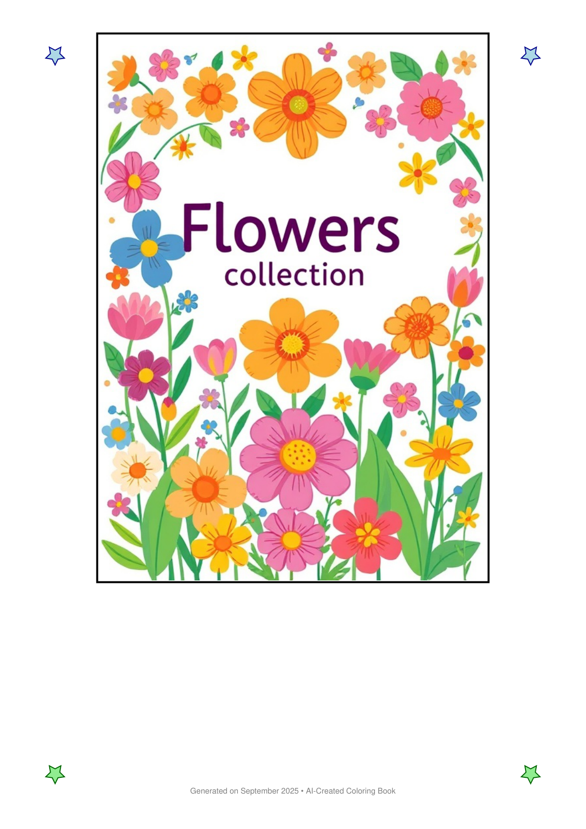 Flowers Coloring Book 9FB28FF5 (12 Coloring Pages)
