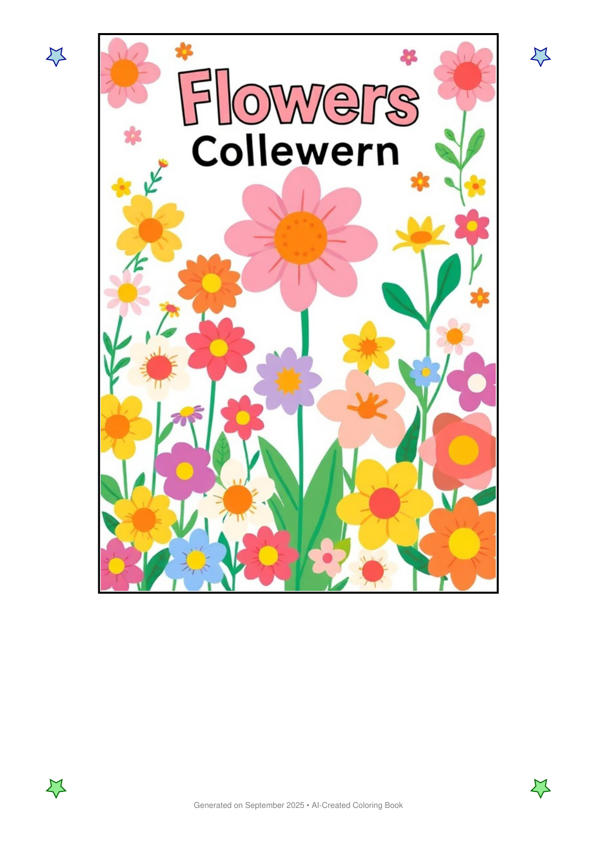 Flowers Coloring Book D047D166 (12 Coloring Pages)