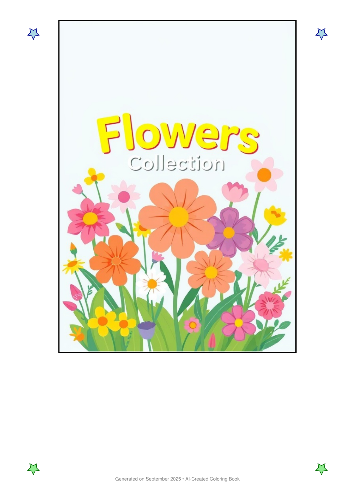 Flowers Coloring Book E7DEACAE (12 Coloring Pages)