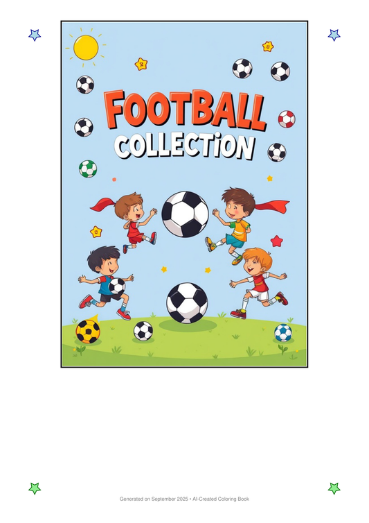 Football (Soccer) Coloring Book CB223211 (12 Coloring Pages)